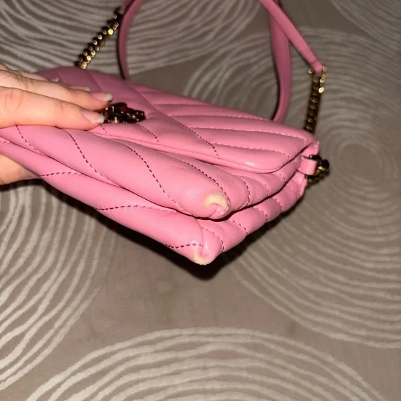Tory Burch Pink Kira Chevron Crossbody Bag - Picture 10 of 11